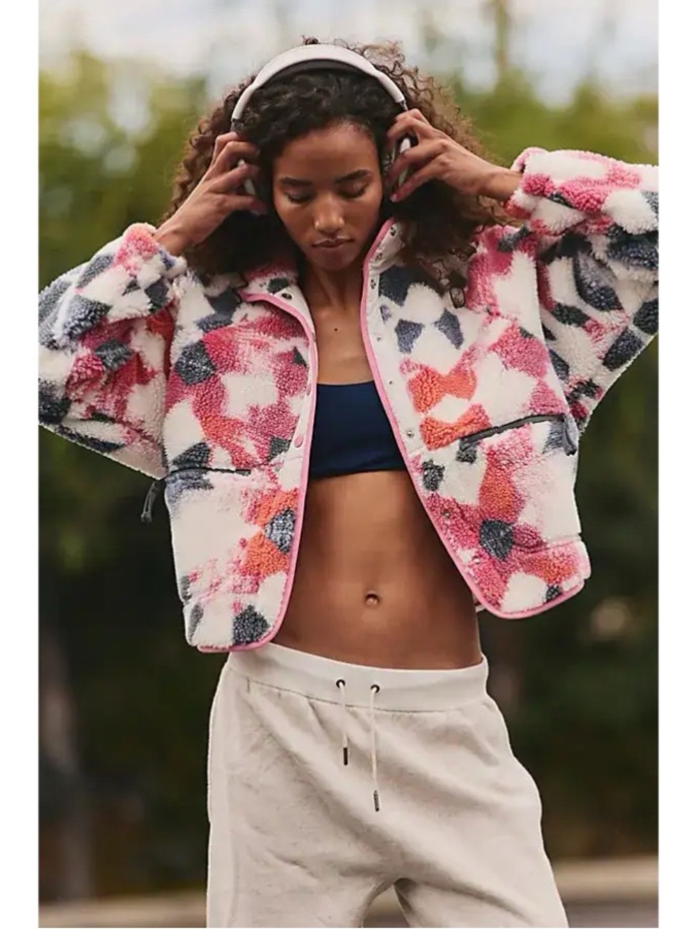 free people movement • hit the slopes printed fleece